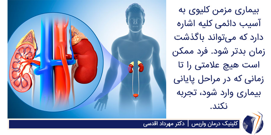 بیماری مزمن کلیوی دلیل ورم همراه با درد مچ پا